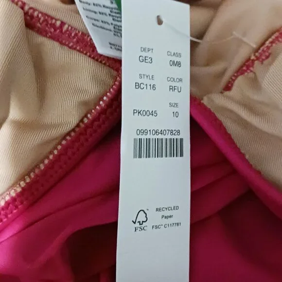 NEW J. Crew‎ Ruched V-neck One-Piece Swimsuit in Radiant Fuchsia/Bright Pink 10 - Picture 8 of 15